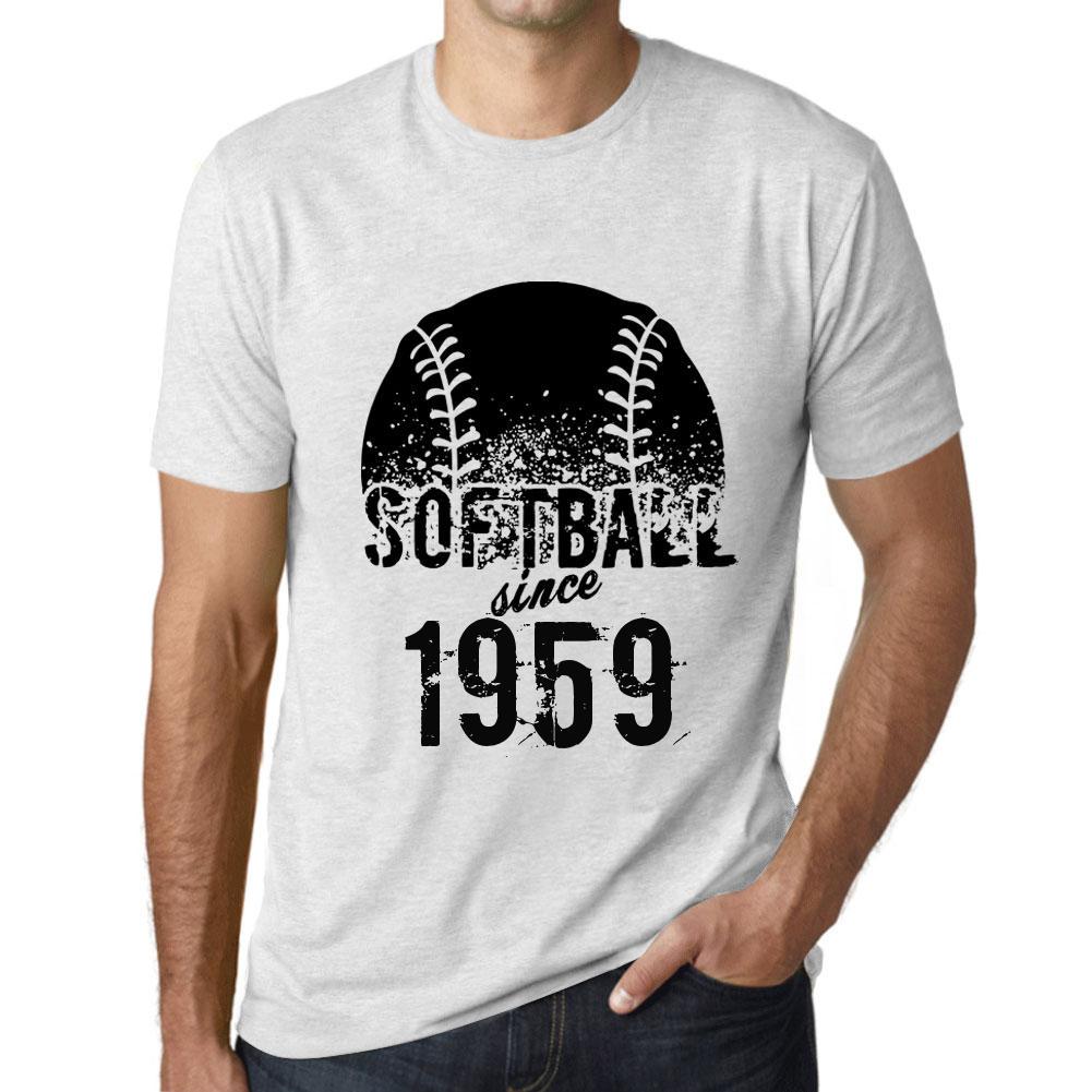 Ultrabasic Vintage T-shirt voor heren Grafisch T-shirt Softbal sinds 1951 Vintage wit