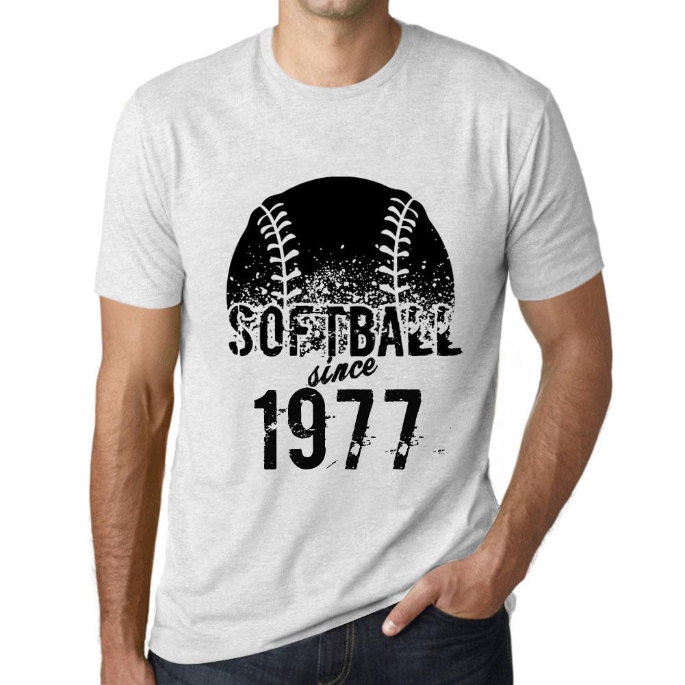 Ultrabasic Vintage T-shirt voor heren Grafisch T-shirt Softbal sinds 1953 Vintage wit