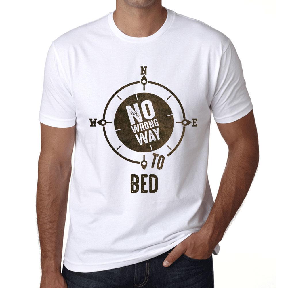 Ultrabasic Heren Vintage T-shirt Grafisch T-shirt Geen verkeerde manier Bed Wit