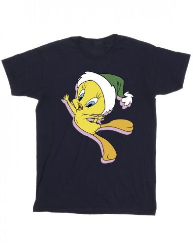 Looney Tunes Heren Tweety kerstmuts T-shirt