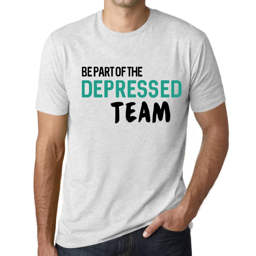 Ultrabasic Vintage T-shirt voor heren, grafisch T-shirt, maak deel uit van het depressieve team Vintage Wit