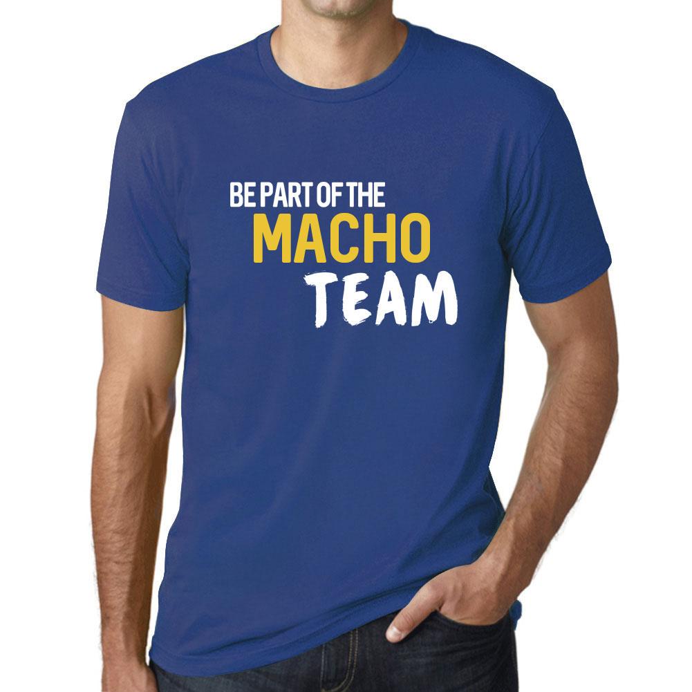 Ultrabasic Heren vintage T-shirt Grafisch T-shirt Maak deel uit van het Macho Team Royal Blue