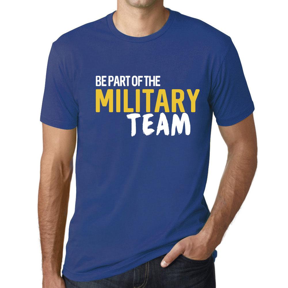 Ultrabasic Heren vintage T-shirt Grafische T-shirt Maak deel uit van het militaire team Royal Blue