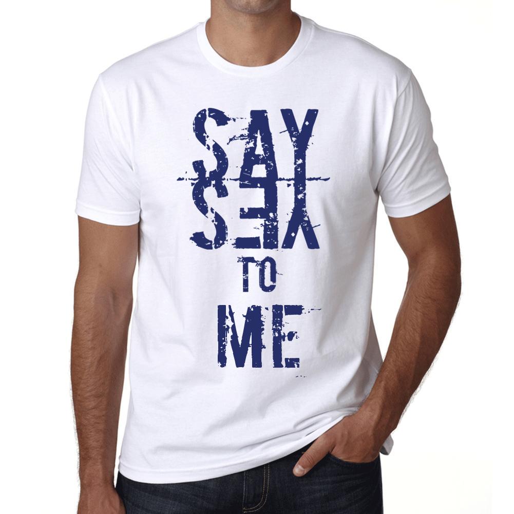 Ultrabasic Vintage T-shirt voor heren Grafisch T-shirt Say Yes to ME Wit