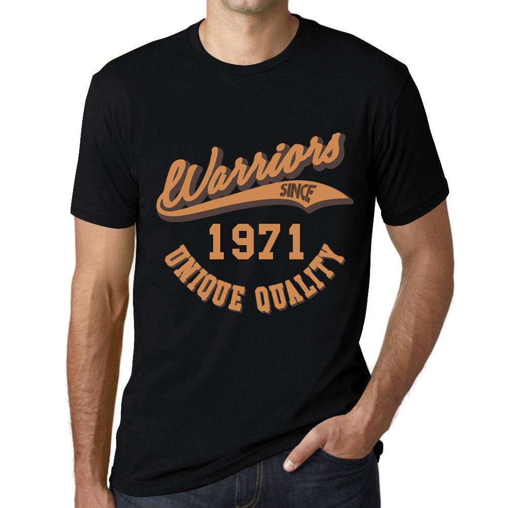 Ultrabasic Vintage T-shirt voor heren Grafisch T-shirt Warriors Since 1971 Diepzwart