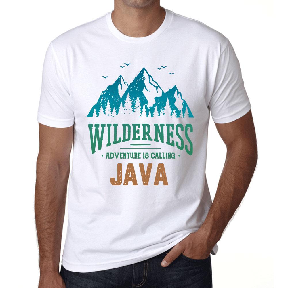 Ultrabasic Heren Vintage T-shirt Grafisch T-shirt Wildernis Java Wit