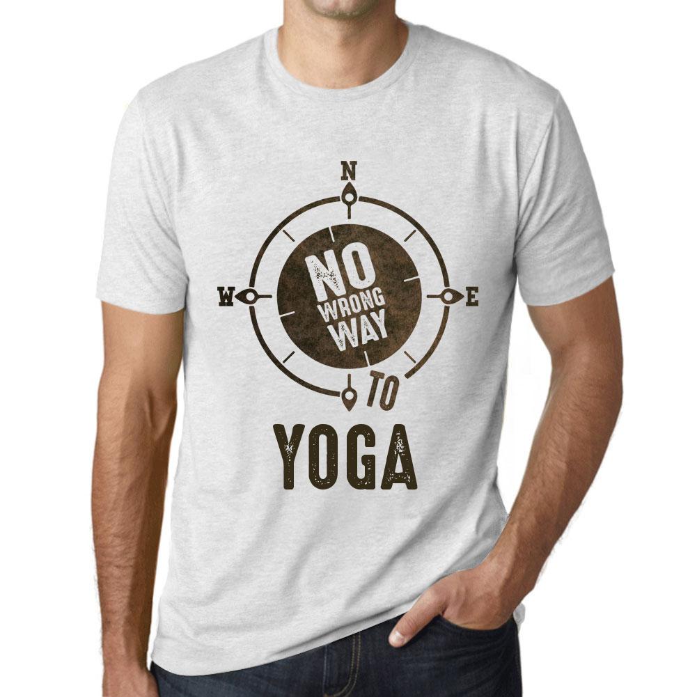 Ultrabasic Heren Vintage T-shirt Grafisch T-shirt Geen verkeerde manier Yoga Vintage Wit