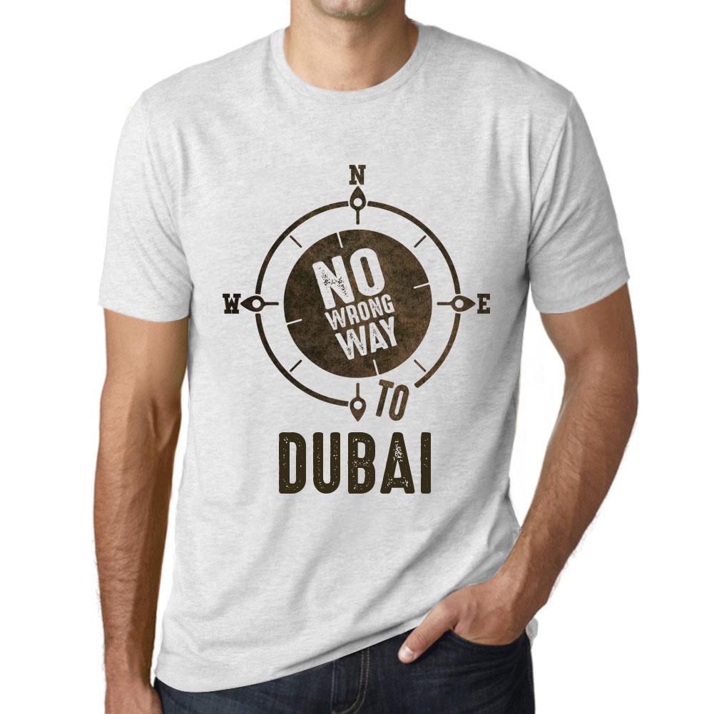 Ultrabasic Heren Vintage T-shirt Grafisch T-shirt Geen verkeerde manier Dubai Vintage Wit