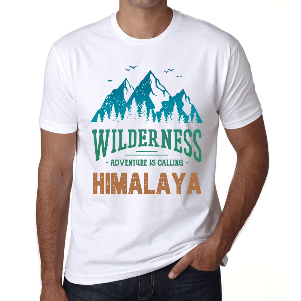 Ultrabasic Heren Vintage T-shirt Grafisch T-shirt Wildernis Himalaya Wit