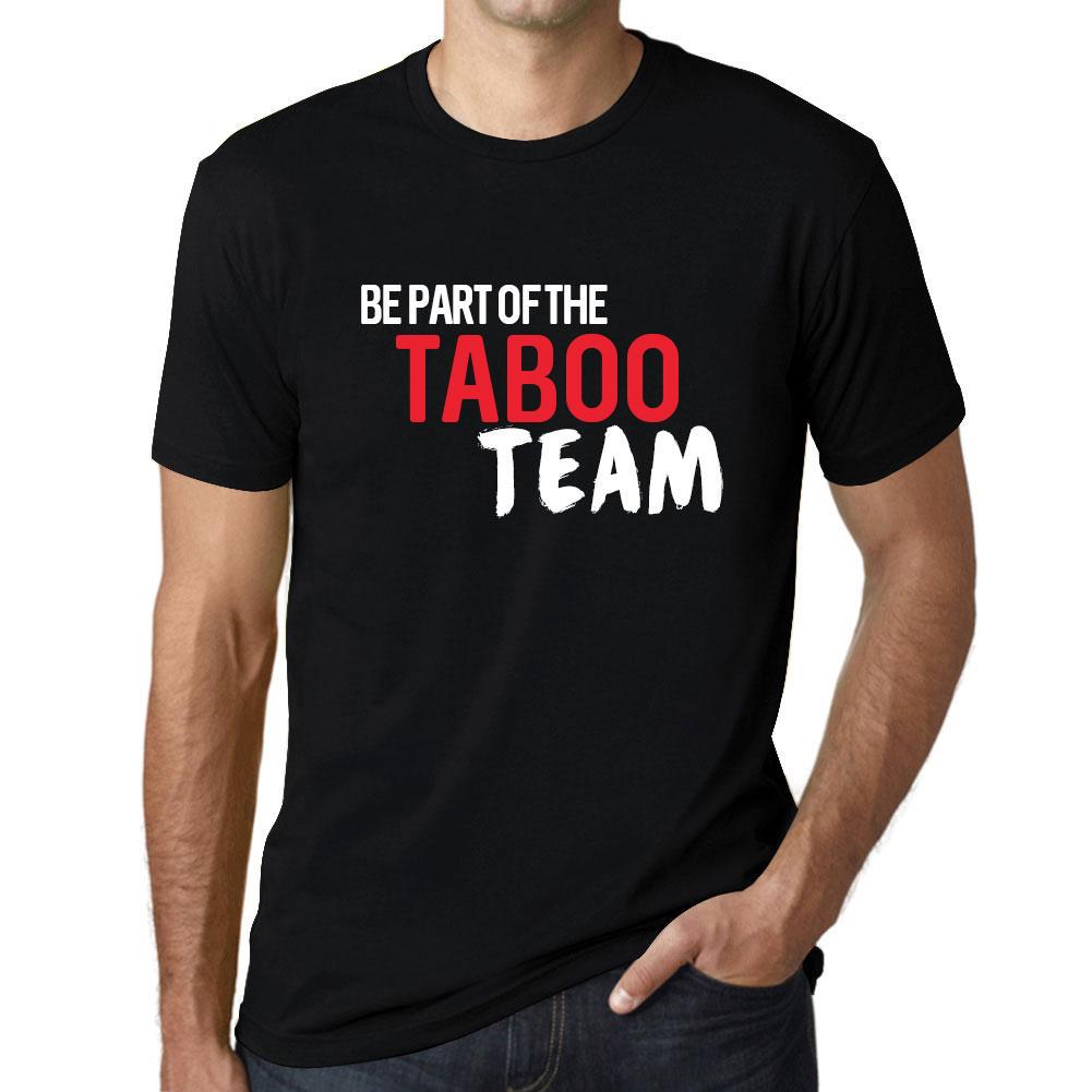 Ultrabasic Heren Vintage T-shirt Grafische T-shirt Maak deel uit van het Taboo-team Diepzwarte witte tekst