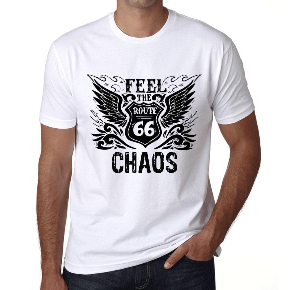 Ultrabasic Vintage T-shirt voor heren Grafisch T-shirt Voel de chaos Wit