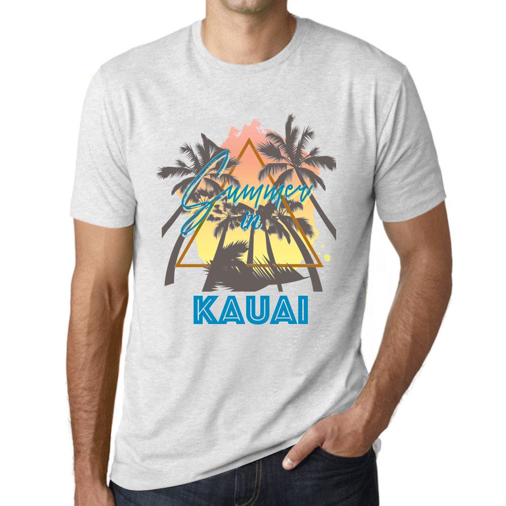 Ultrabasic Heren Vintage T-shirt Grafisch T-shirt Zomer Driehoek Kauai Vintage Wit