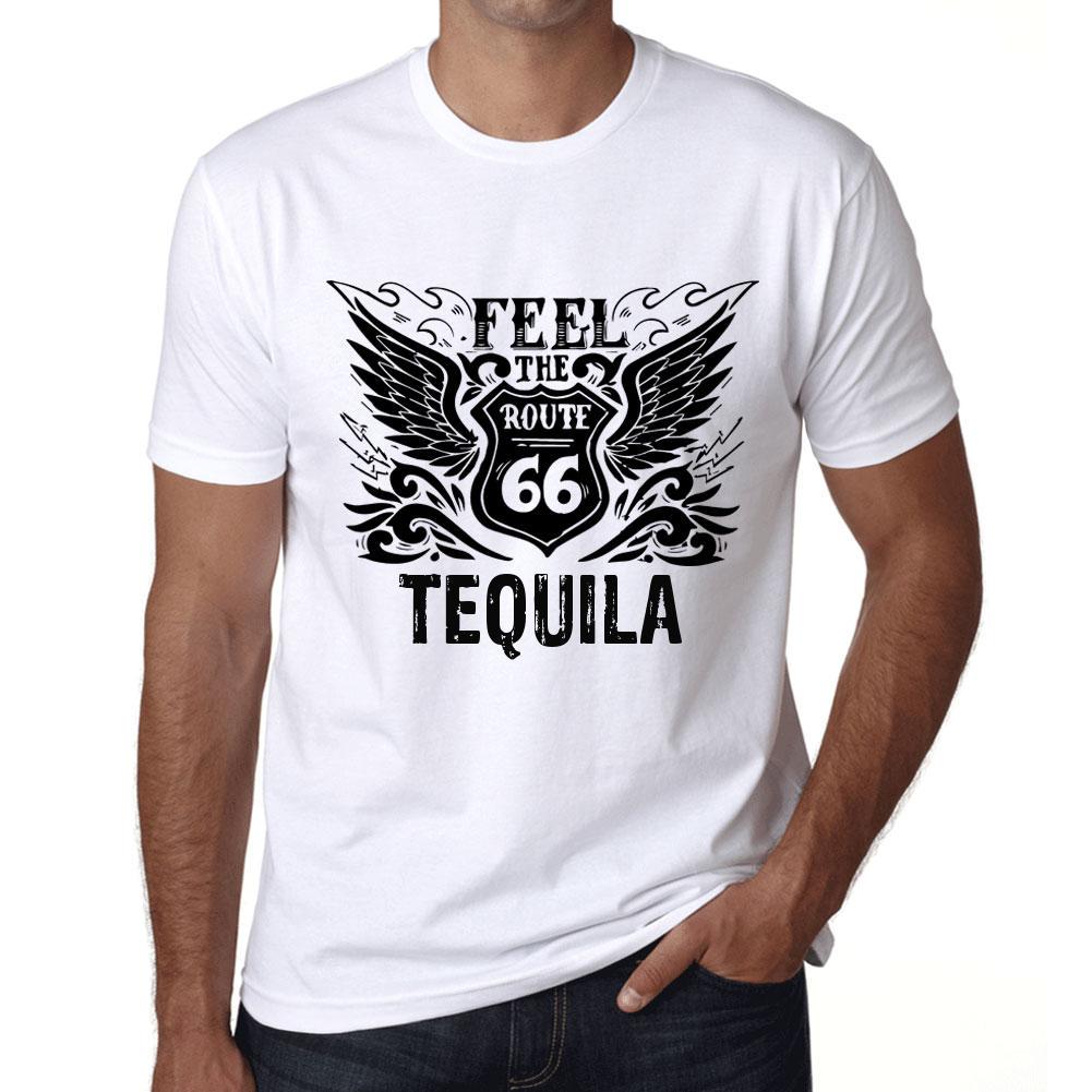 Ultrabasic Heren vintage T-shirt Grafische T-shirt Voel de Tequila wit