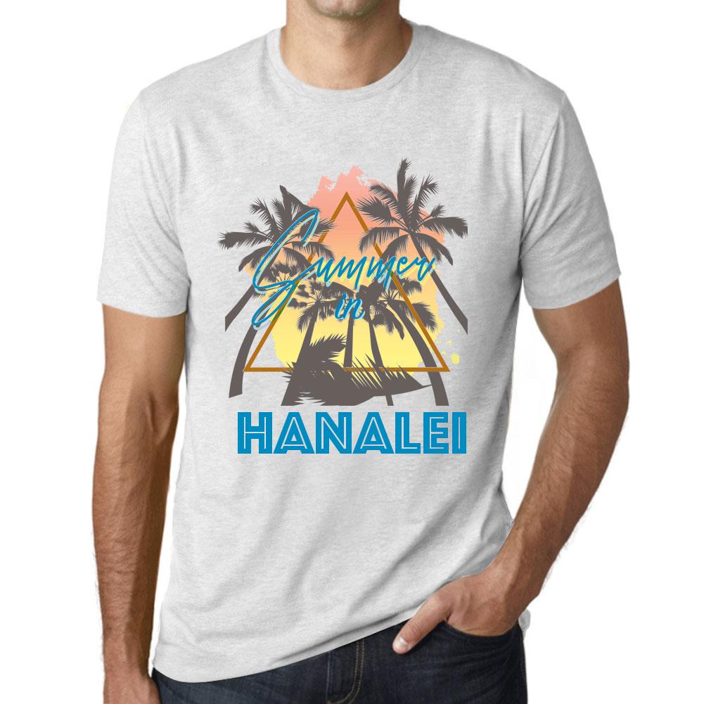 Ultrabasic Heren Vintage T-shirt Grafisch T-shirt Zomer Driehoek Hanalei Vintage Wit