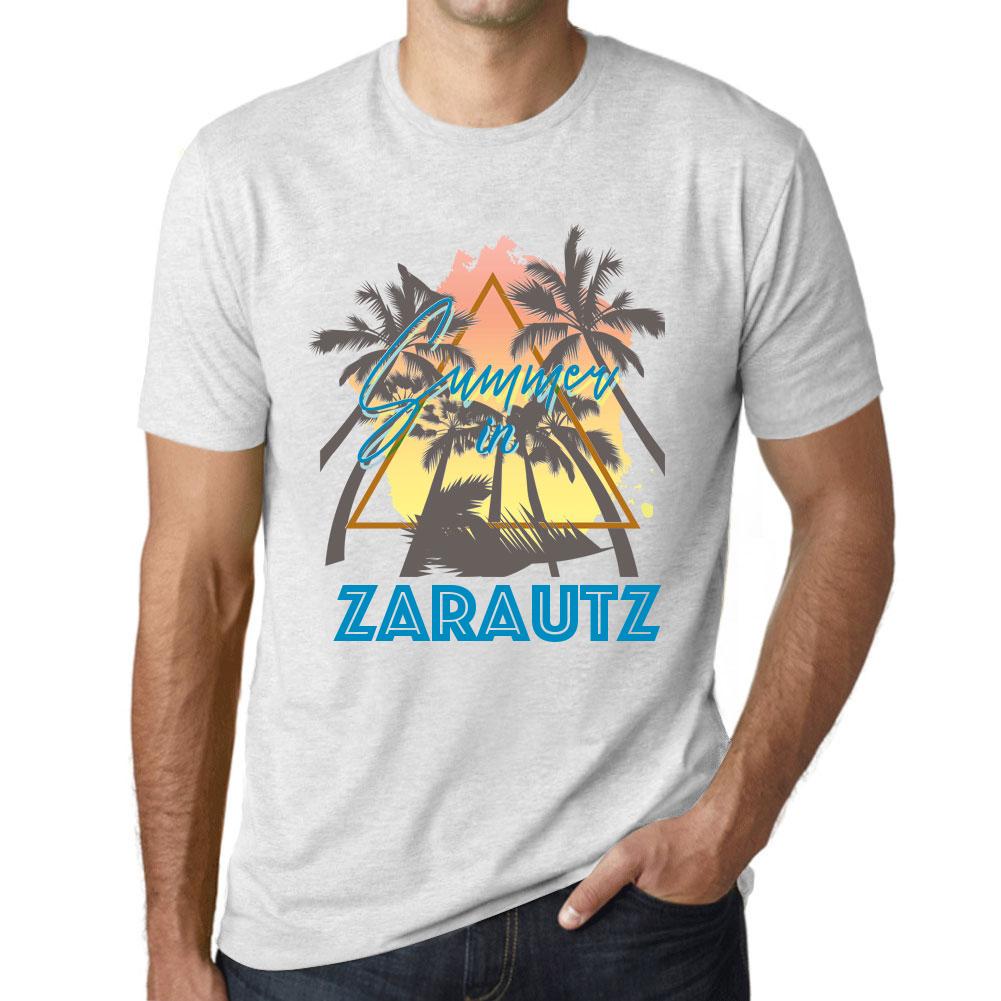 Ultrabasic Heren Vintage T-shirt Grafisch T-shirt Zomer Driehoek Zarautz Vintage Wit