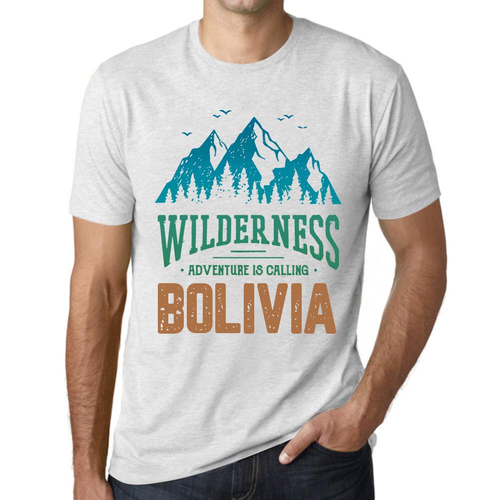 Ultrabasic  Homme Graphique T-shirt Grafische T-shirt Wildernis BOLIVIA Witte rook