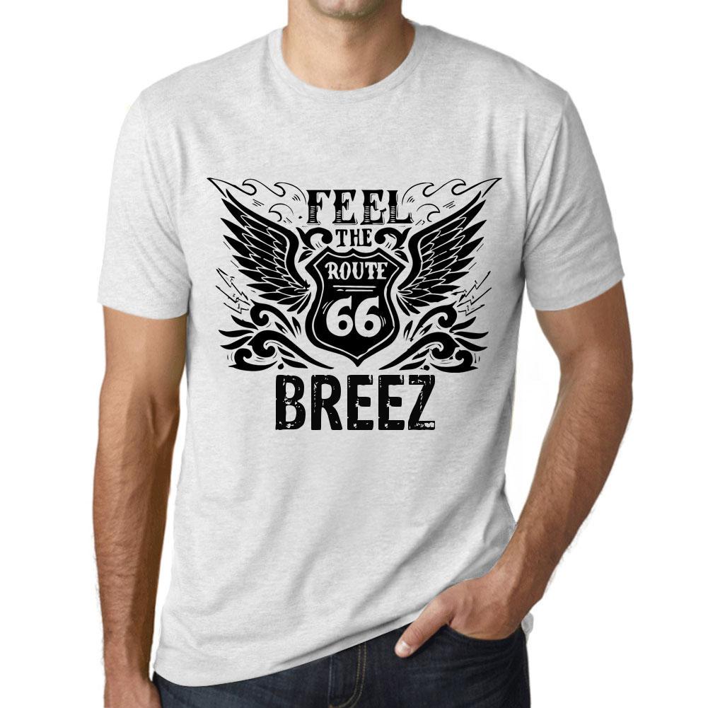 Ultrabasic Vintage T-shirt voor heren Grafisch T-shirt Voel de BREEZ Vintage Wit