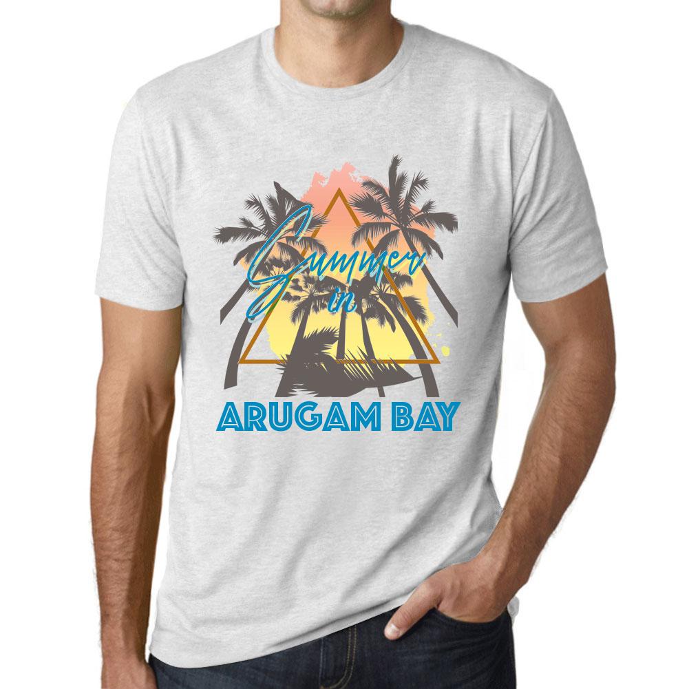 Ultrabasic Heren Vintage T-shirt Grafisch T-shirt Zomer Driehoek Arugam Bay Vintage Wit