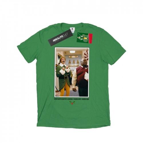 Elf Heren OMG Kerstman Foto T-shirt