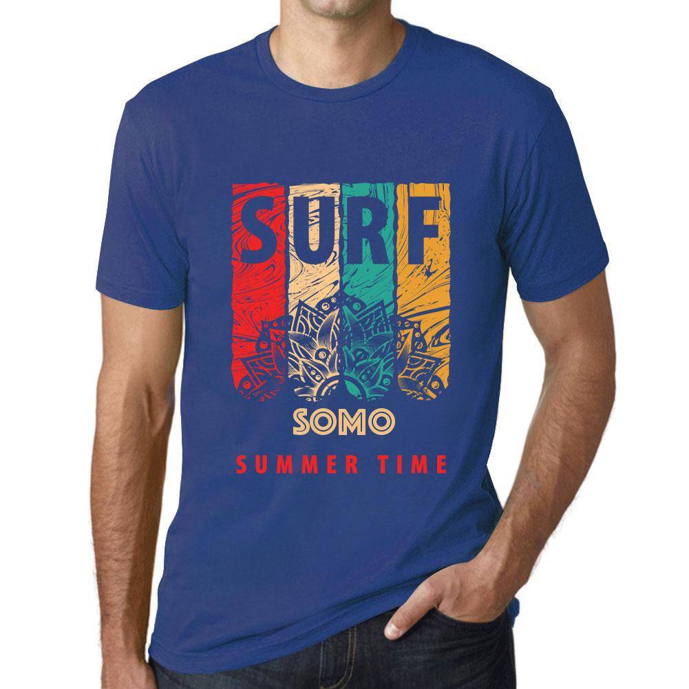 Ultrabasic Vintage T-shirt voor heren Grafisch T-shirt Surf Summer Time SOMO Royal Blue