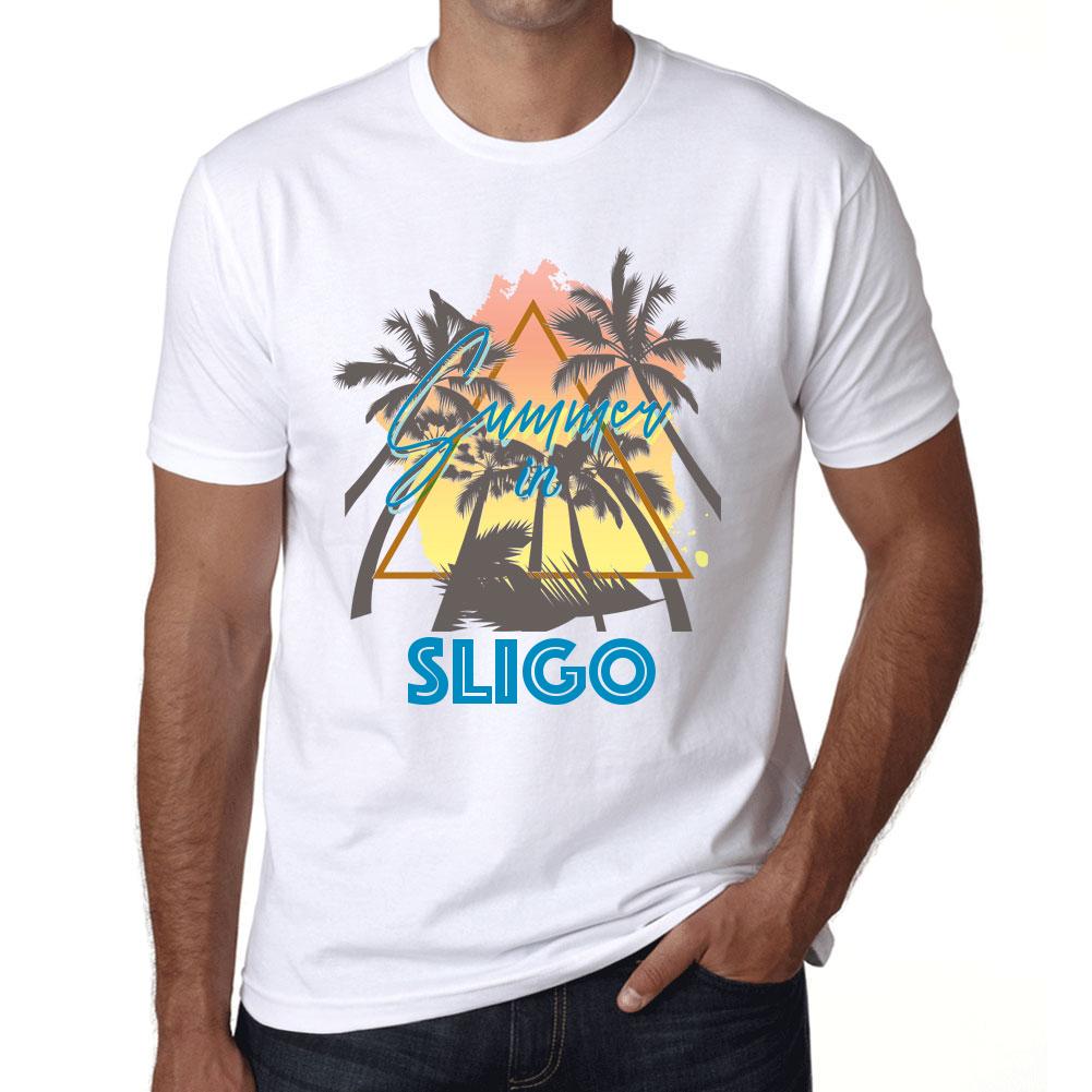 Ultrabasic Heren Vintage T-shirt Grafisch T-shirt Zomer Driehoek Sligo Wit