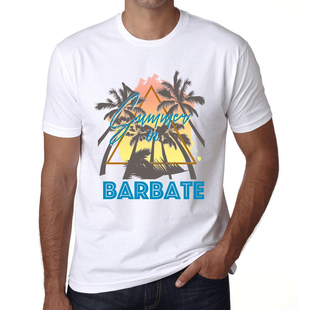 Ultrabasic Heren Vintage T-shirt Grafisch T-shirt Zomer Driehoek Barbate Wit