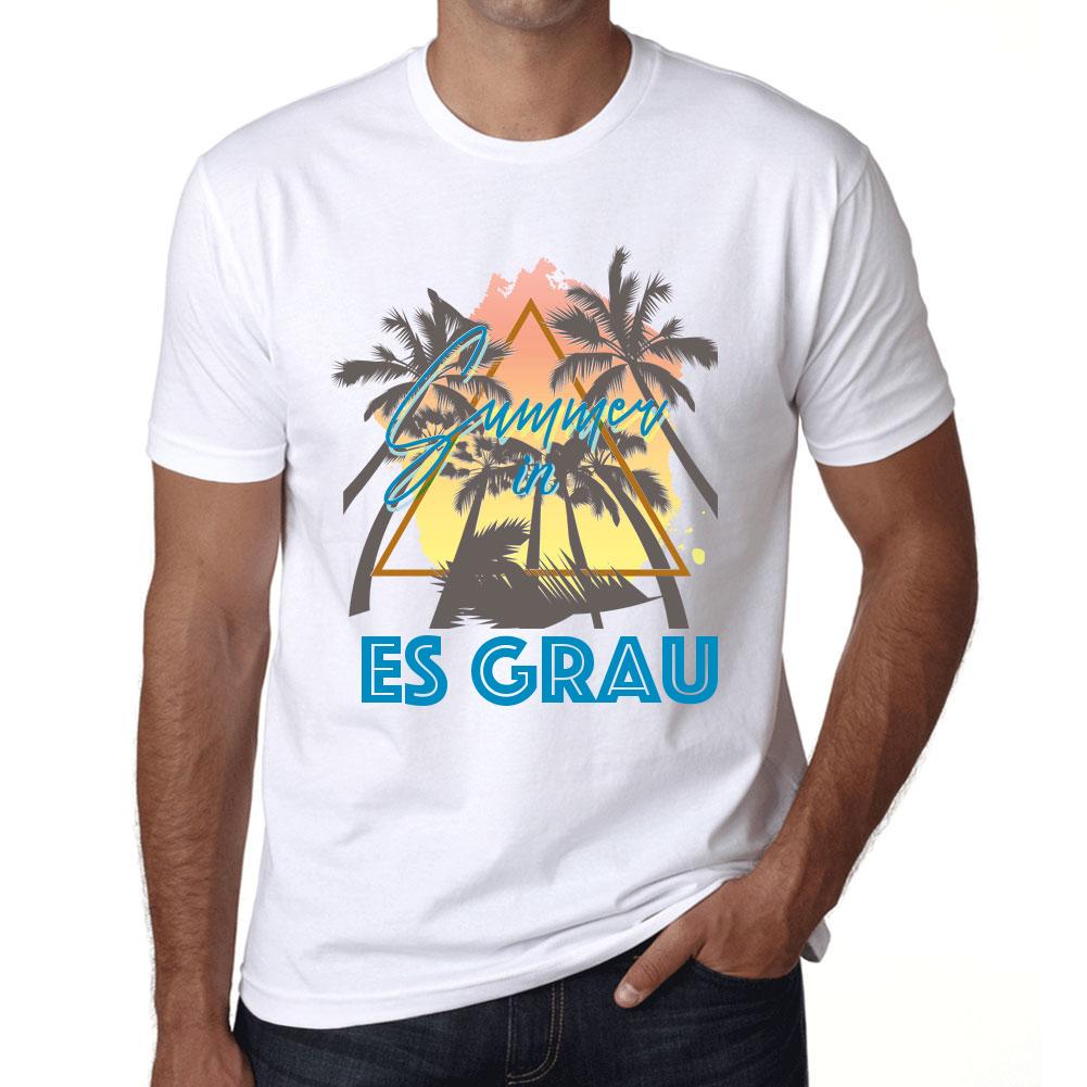 Ultrabasic Heren Vintage T-shirt Grafisch T-shirt Zomer Driehoek ES Grau Wit