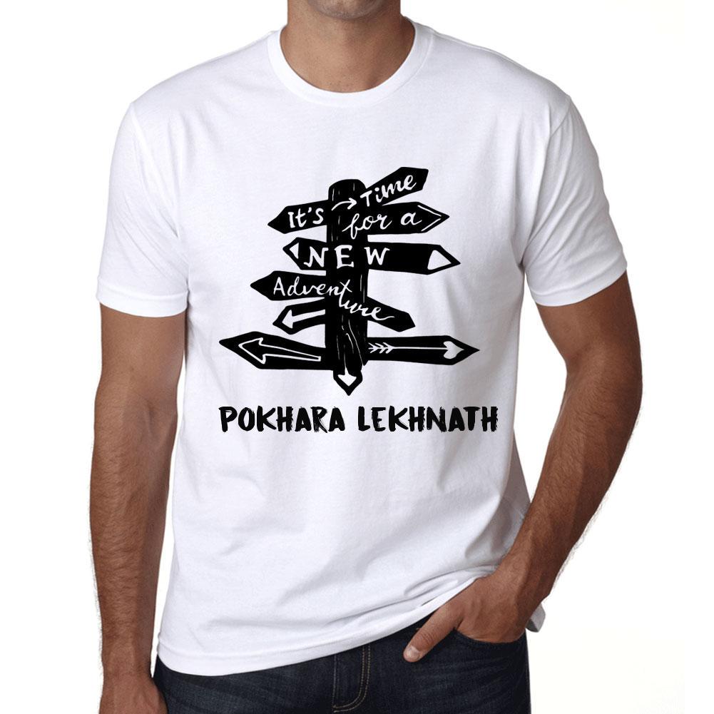 Ultrabasic Heren Vintage T-shirt Grafisch T-shirt Tijd voor nieuwe avonturen Pokhara Lekhnath Wit