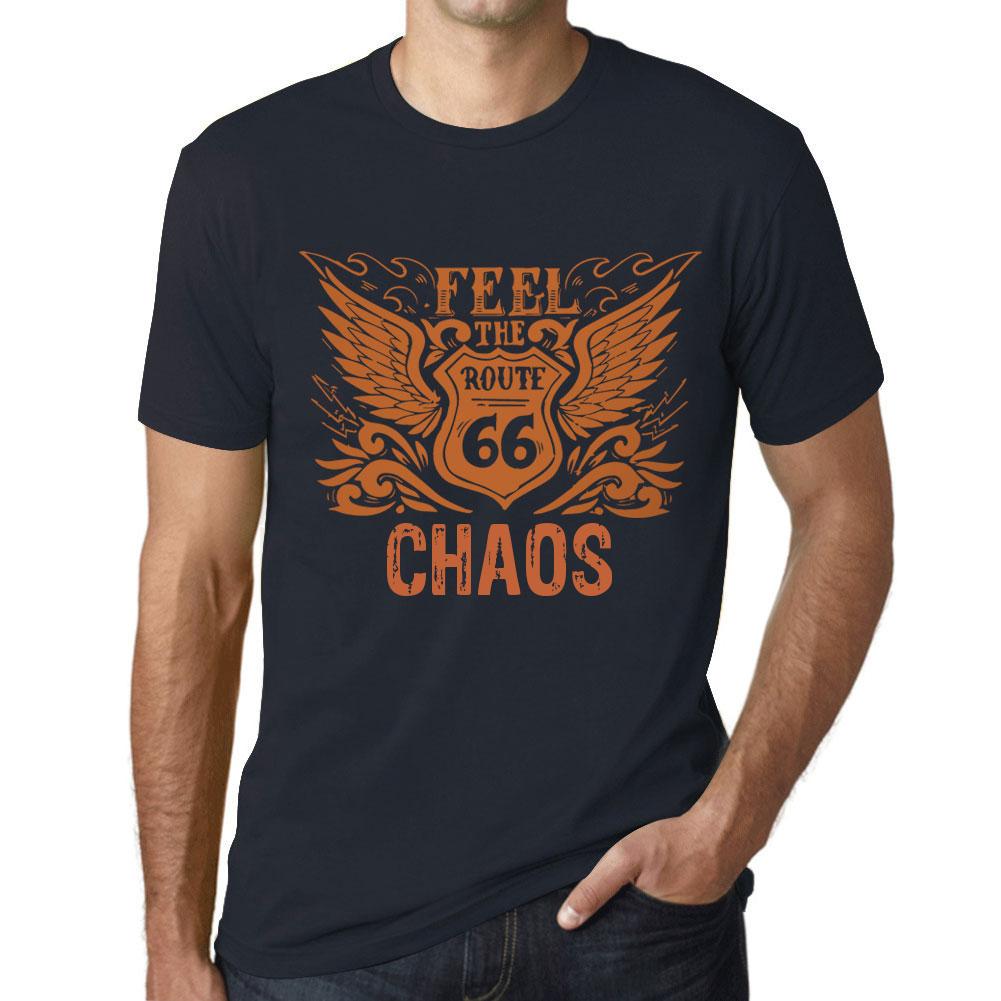 Ultrabasic Vintage T-shirt voor heren Grafisch T-shirt Voel de chaos Marine