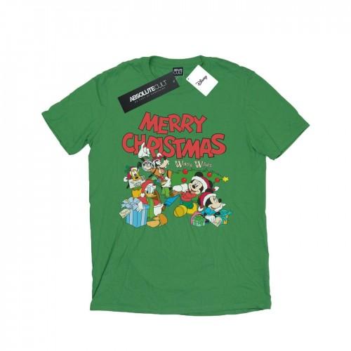 Disney heren Mickey en vrienden winterwensen T-shirt