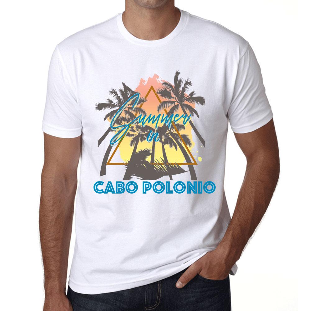 Ultrabasic Heren Vintage T-shirt Grafisch T-shirt Zomer Driehoek Cabo Polonio Wit