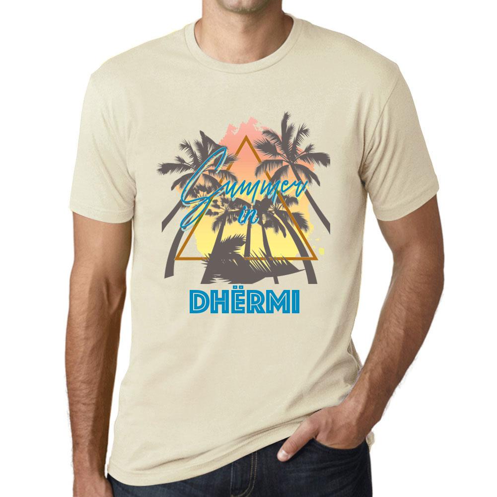 Ultrabasic Heren Vintage T-shirt Grafisch T-shirt Zomer Driehoek Dhërmi Naturel