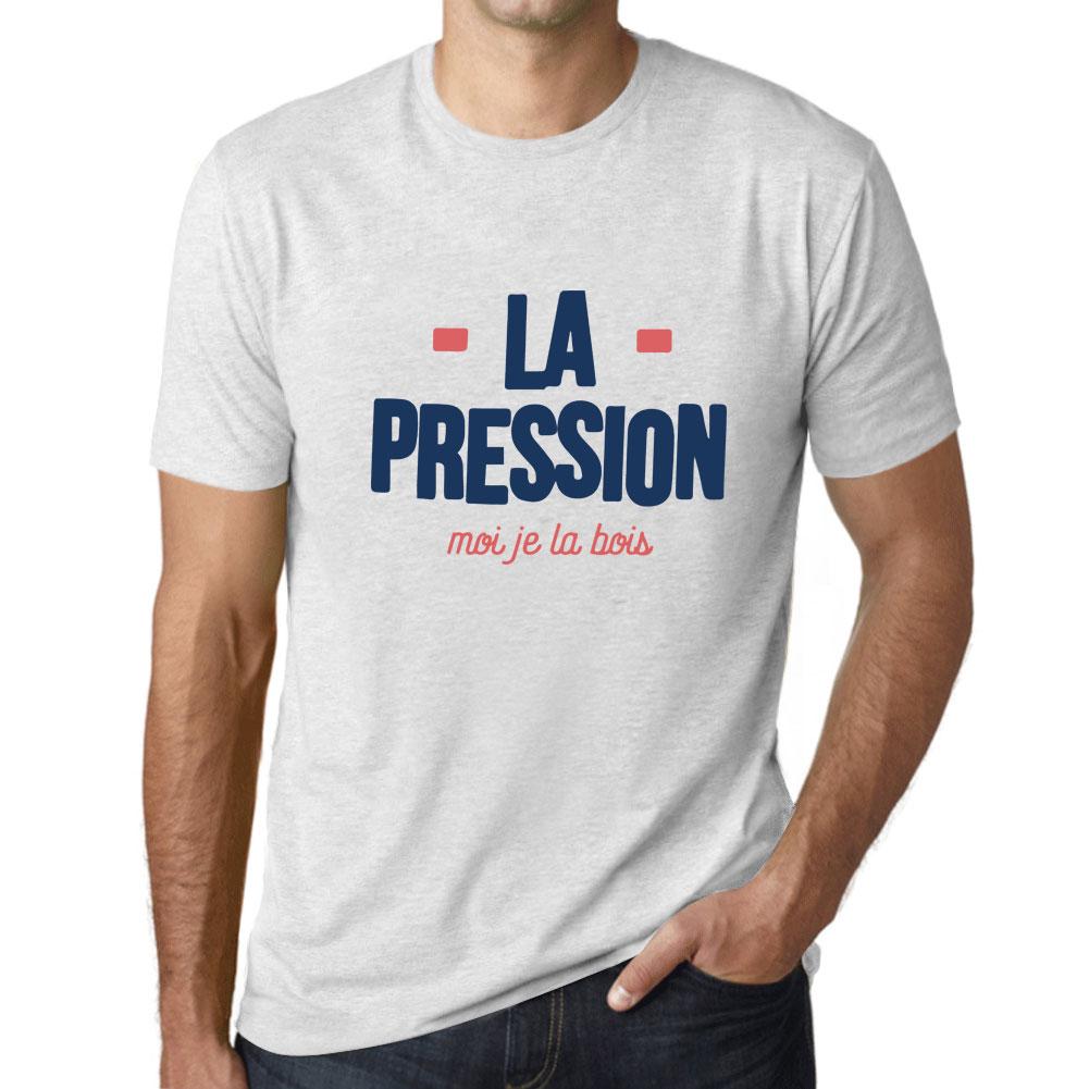 Ultrabasic  Homme Graphique La Pression T-shirt Blanc Lettre