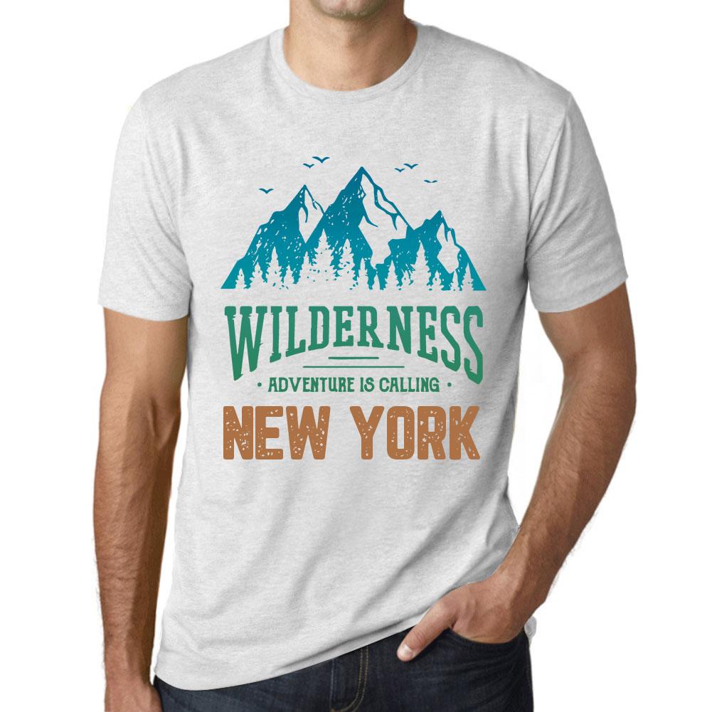 Ultrabasic  Homme Graphique T-shirt Grafische T-shirt Wildernis NEW YORK Witte rook