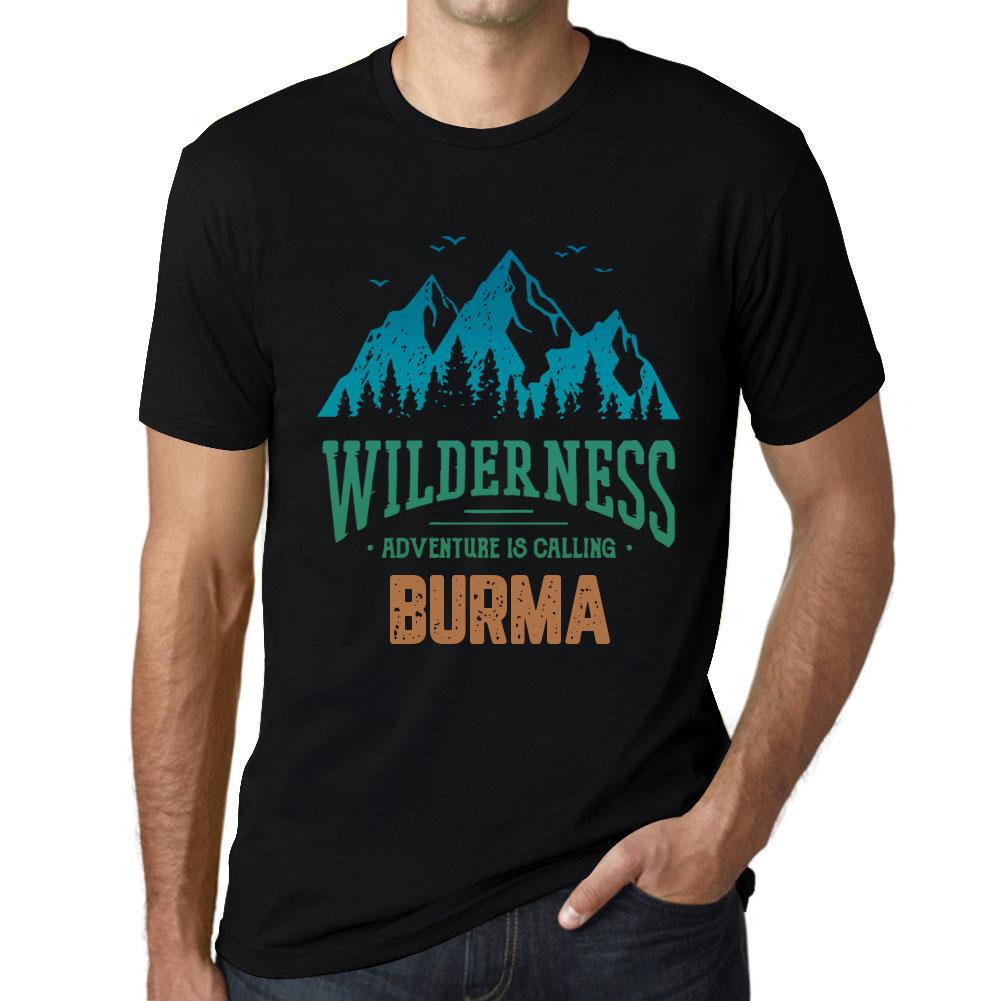 Ultrabasic  Homme Graphique Tee Shirt Grafische T-shirt Wilderness BIRMA Zwart