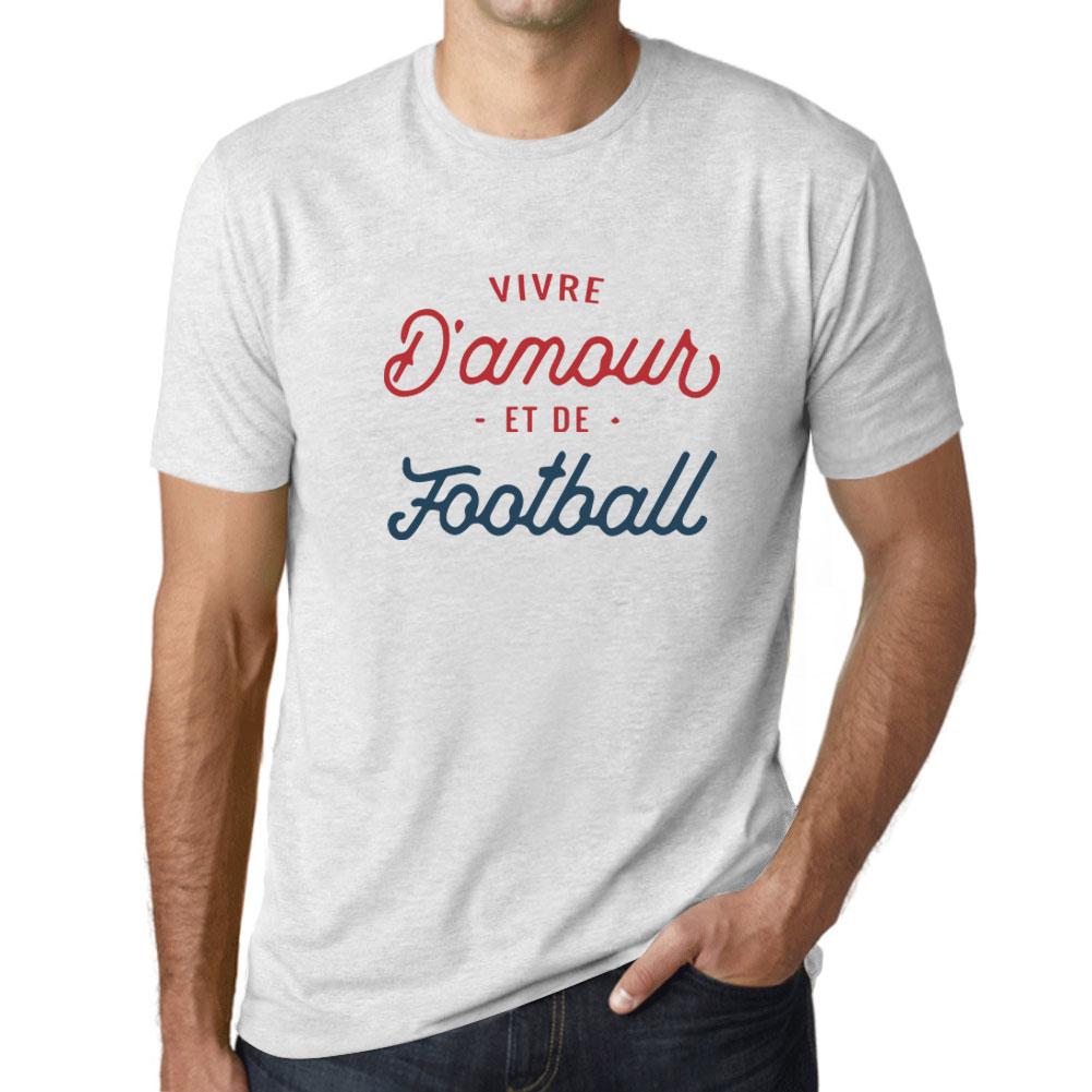 Ultrabasic  Homme Graphique Vivre D amour et de Football T-Shirt Imprime Lettres