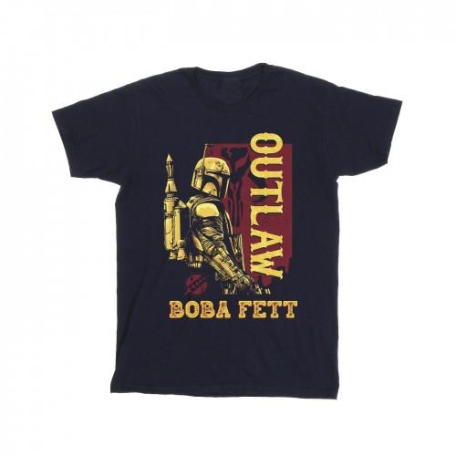 Star Wars Mens The Book Of Boba Fett Distressed Outlaw T-Shirt