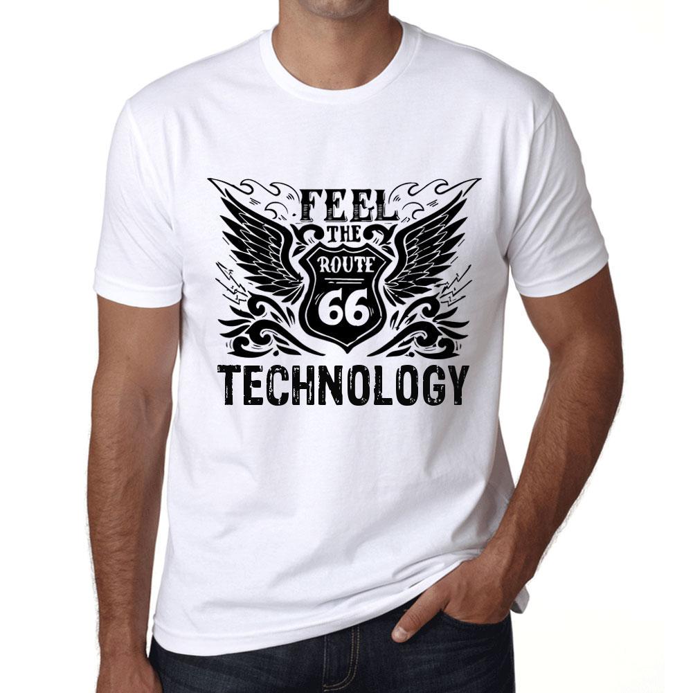 Ultrabasic Vintage T-shirt voor heren Grafisch T-shirt Voel de technologie Wit