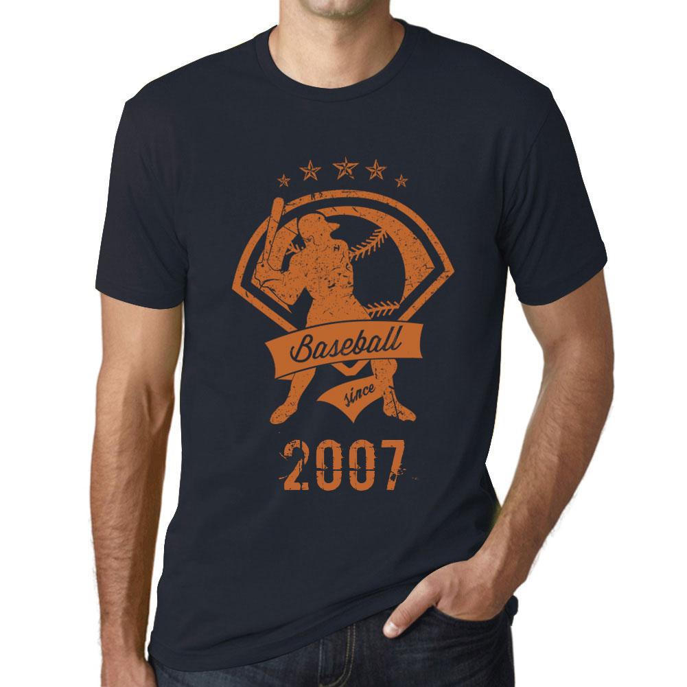 Ultrabasic Vintage T-shirt voor heren Grafisch T-shirt Honkbal sinds 2007 Marine