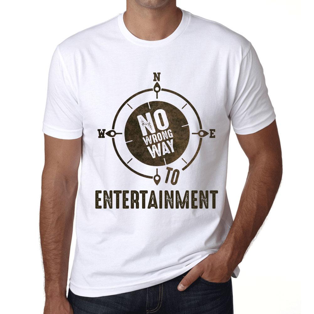 Ultrabasic Heren Vintage T-shirt Grafisch T-shirt Geen verkeerde manier Entertainment Wit