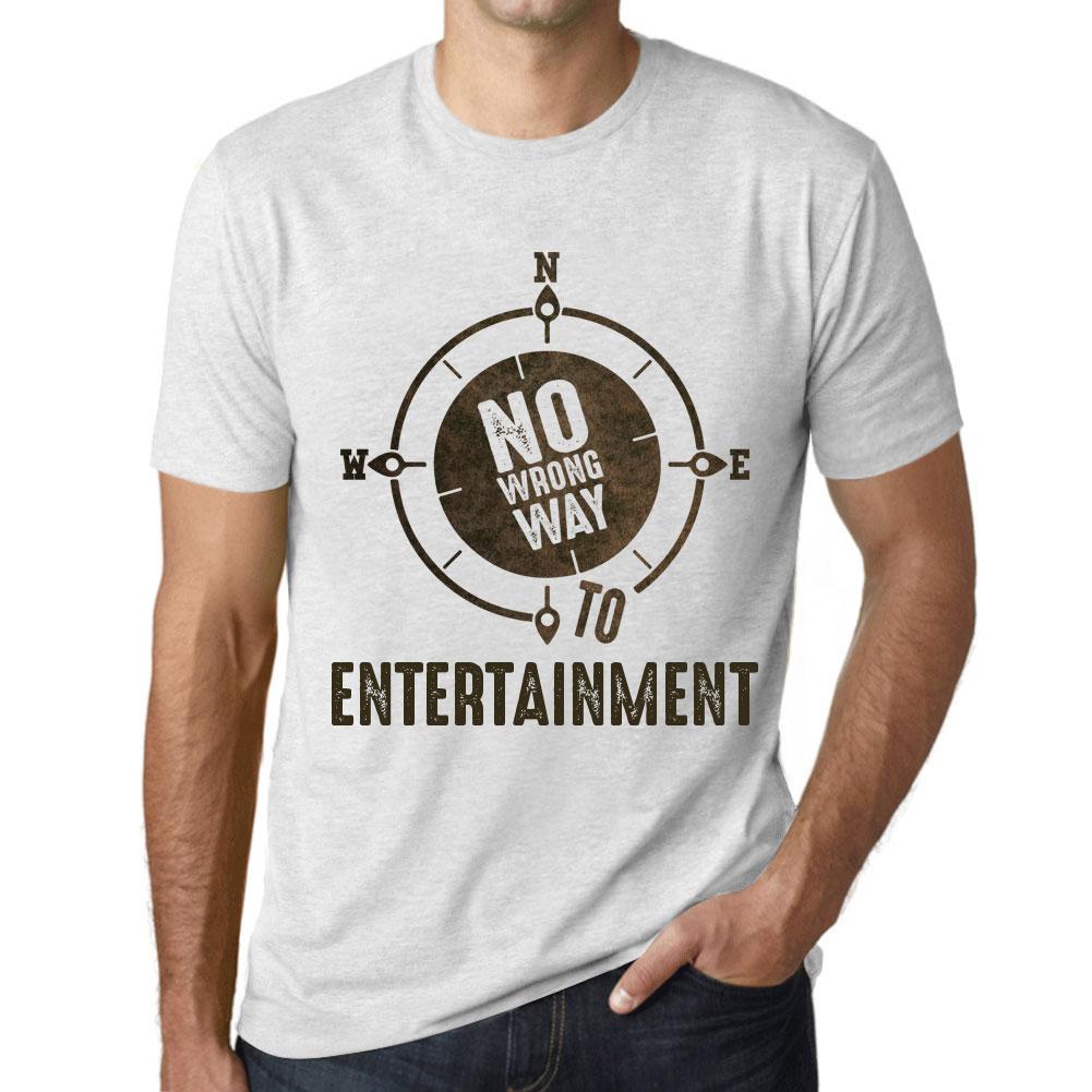 Ultrabasic Heren Vintage T-shirt Grafisch T-shirt Geen verkeerde manier Entertainment Vintage Wit