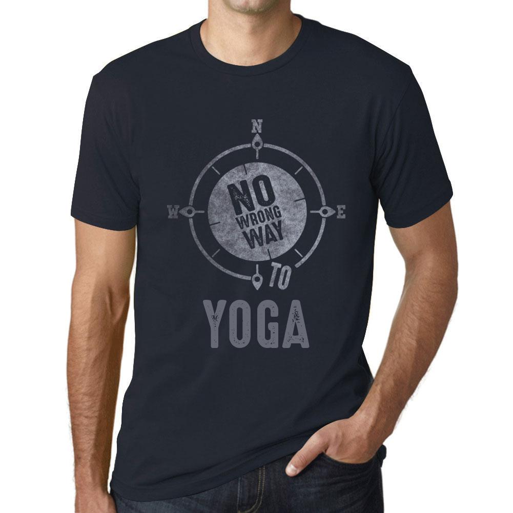 Ultrabasic Vintage T-shirt voor heren Grafisch T-shirt Geen verkeerde manier Yoga Marine