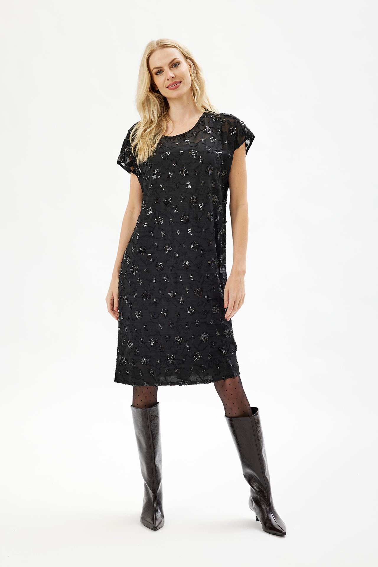 IN FRONT CHLOE DRESS 16501 999 (Black 999)