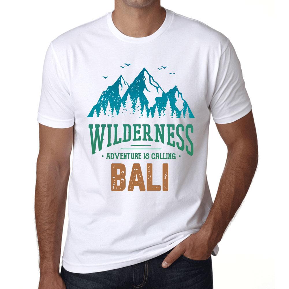 Ultrabasic Heren Vintage T-shirt Grafisch T-shirt Wildernis Bali Wit