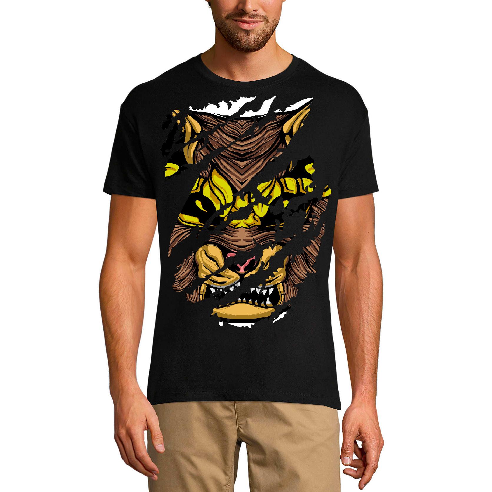 Ultrabasic Gescheurd heren T-shirt Angry Beast - Urban Vintage grafisch shirt voor heren