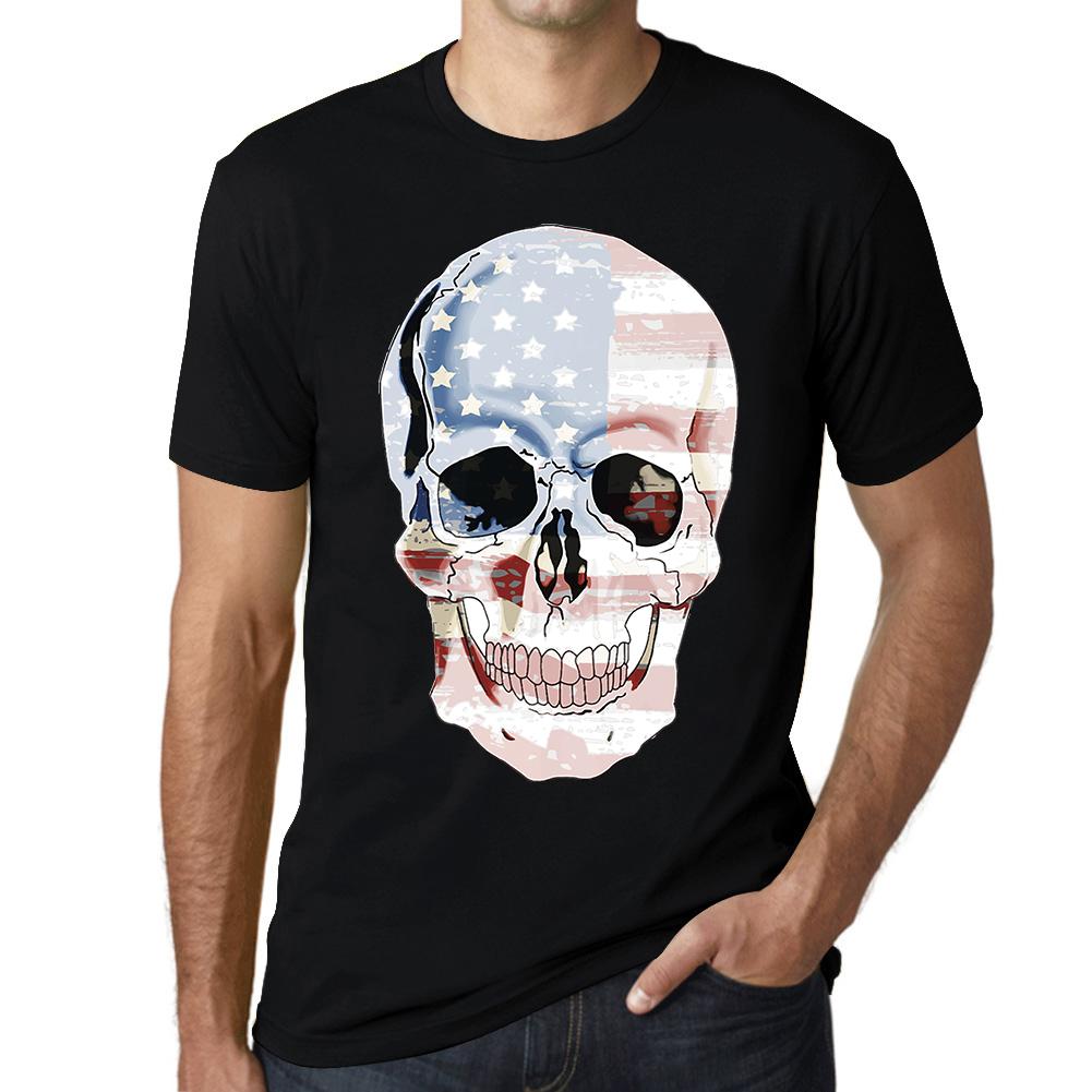 Ultrabasic Grafisch heren T-shirt - Amerikaans patriottisch schedelshirt - Halloween-cadeau