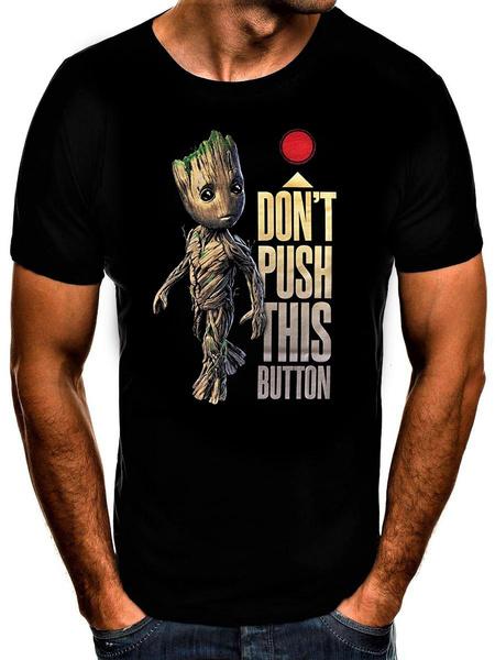 Shirtbude Guardians of the Galaxy 2 - Groot - Button Heren T-shirt zwart