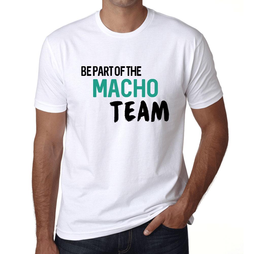 Ultrabasic Vintage T-shirt voor heren Grafisch T-shirt Maak deel uit van het Macho Team Wit