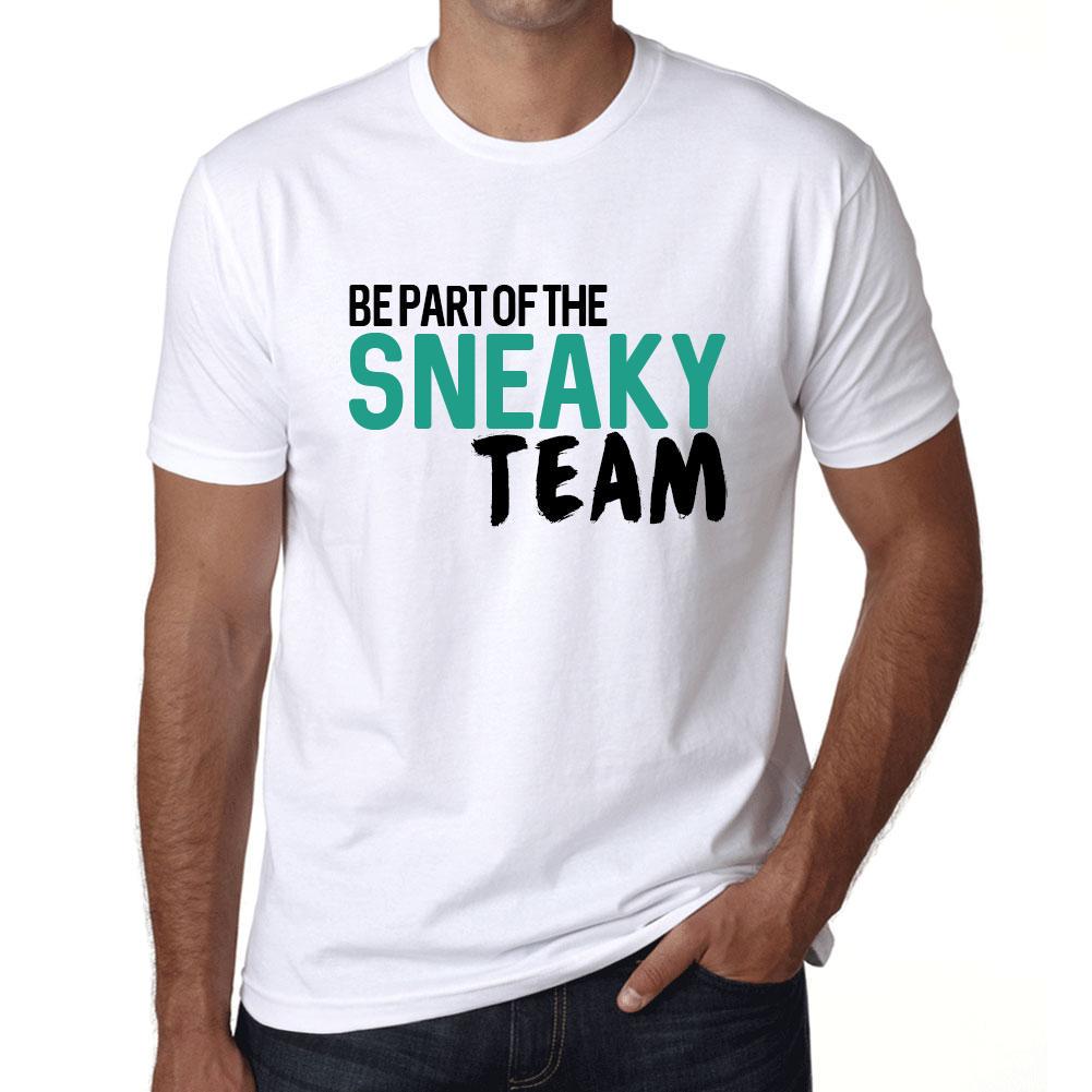 Ultrabasic Heren Vintage T-shirt Grafisch T-shirt Maak deel uit van het Sneaky Team Wit