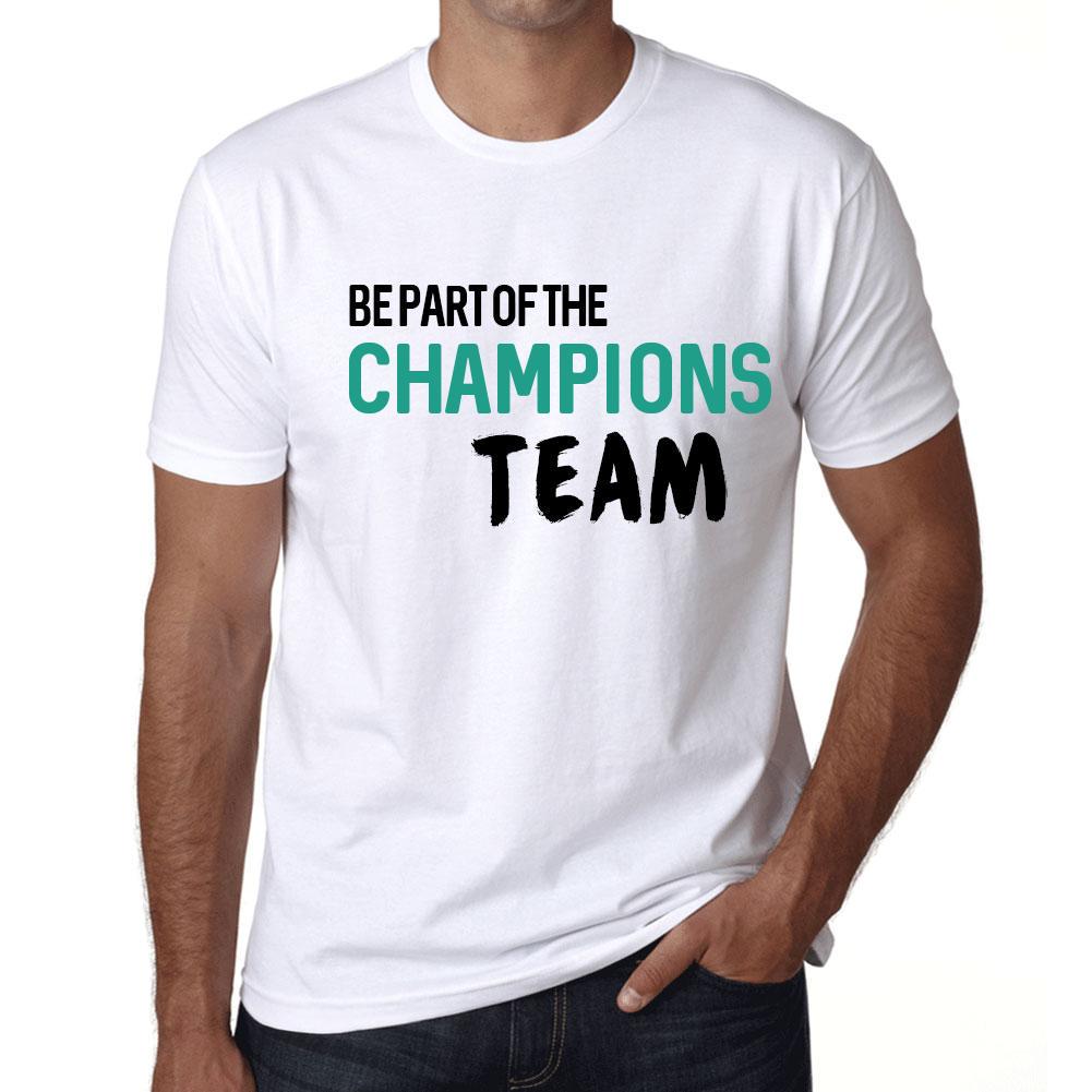 Ultrabasic Vintage T-shirt voor heren, grafisch T-shirt, maak deel uit van het Champions Team, wit